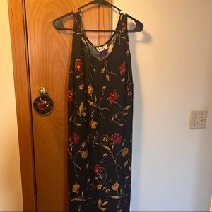 90s vintage flower midi/maxi dress